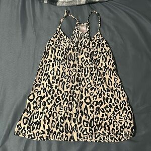 Animal print halter tank